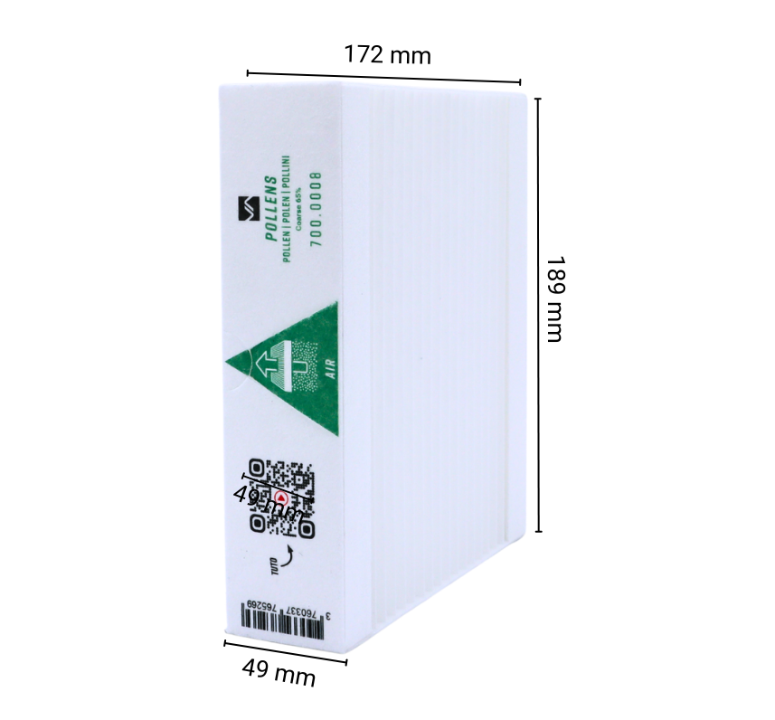 FILTRE POLLENS CUBE URBAN CAVE GALBÉ (>06/2017)